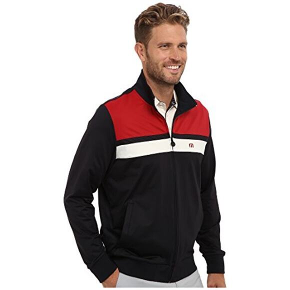 Travis Mathew Full Zip Colorblok Hartigan Jacket Black Size Medium - Picture 3 of 14